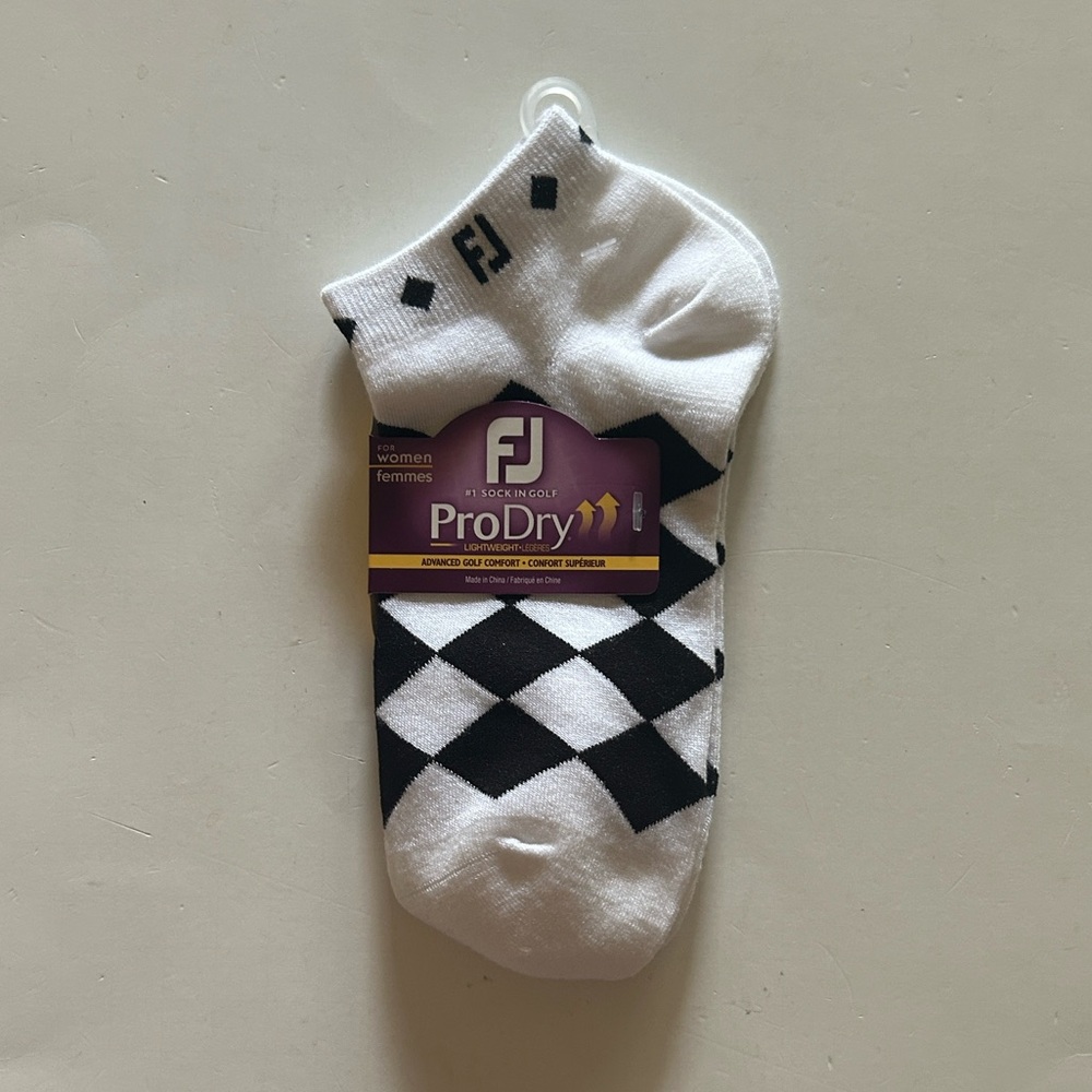 FJ Pro Dry Lightweight Advanced Golf Comfort No Show Socks; Shoe Size 6-9